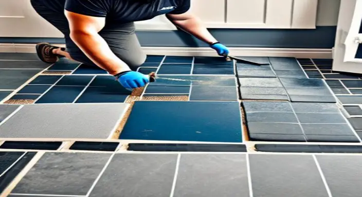14. Install the new slate tiles