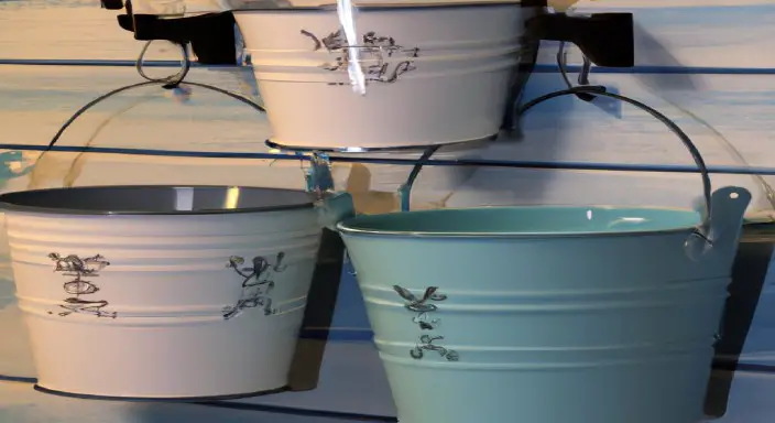 Painted Buckets and Pails.