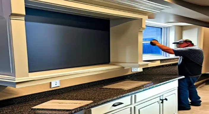 2. Measure the space between the countertop and the wall 