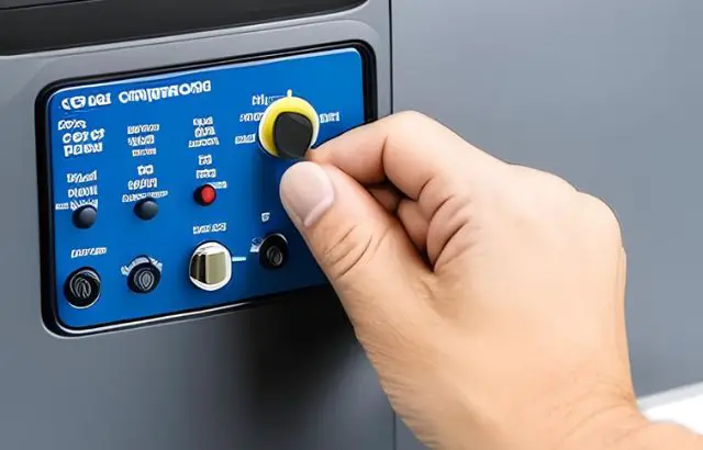 Reset the compressor by pressing the reset button.