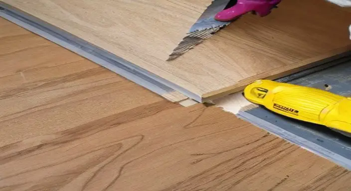 9. Secure the luan to the subfloor