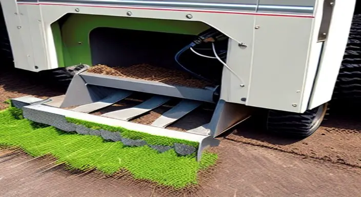 2. The sod cutter should be placed at a slight angle. 