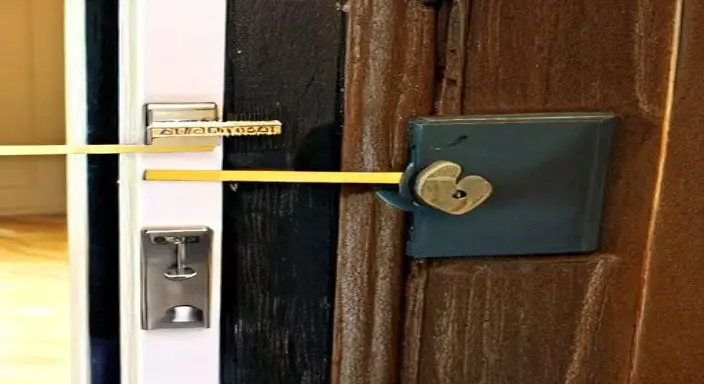 3. Insert the flat head screwdriver into the keyhole and turn it in either direction to open the lock 
