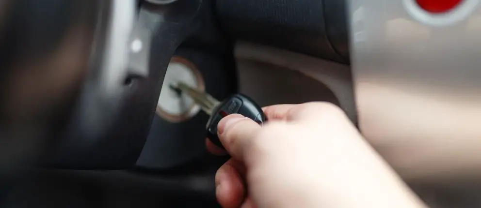 Turn the ignition to the "ON" position, but don't start the vehicle.