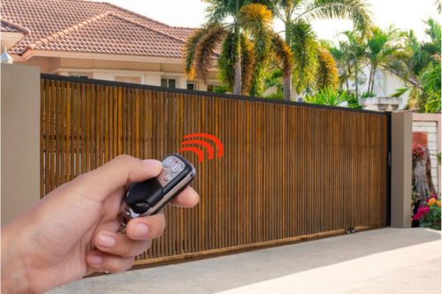 Once the remote controls are programmed, you can close the garage door and lock it.