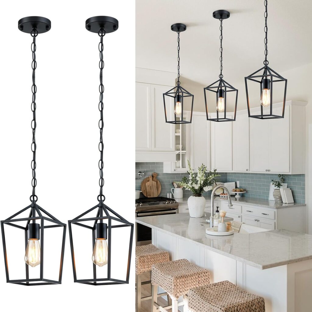 Sheetea 2-pack Farmhouse Pendant Lights Kitchen Island