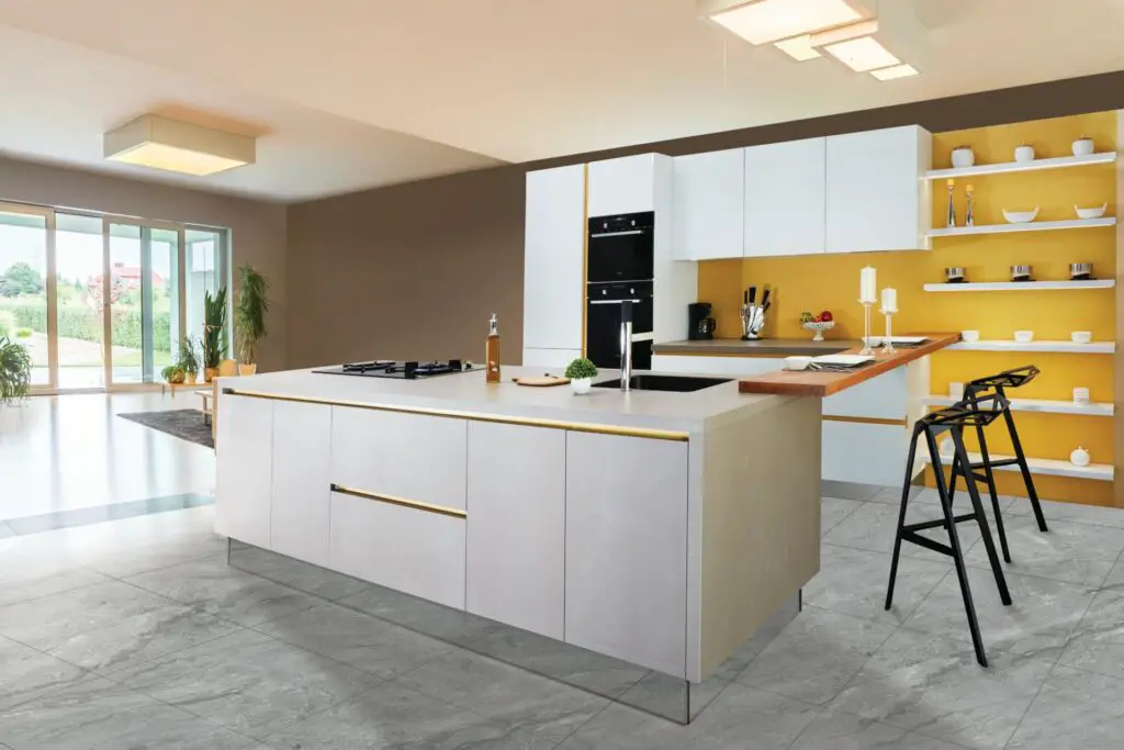 how to decor empty space above kitchen cabinet